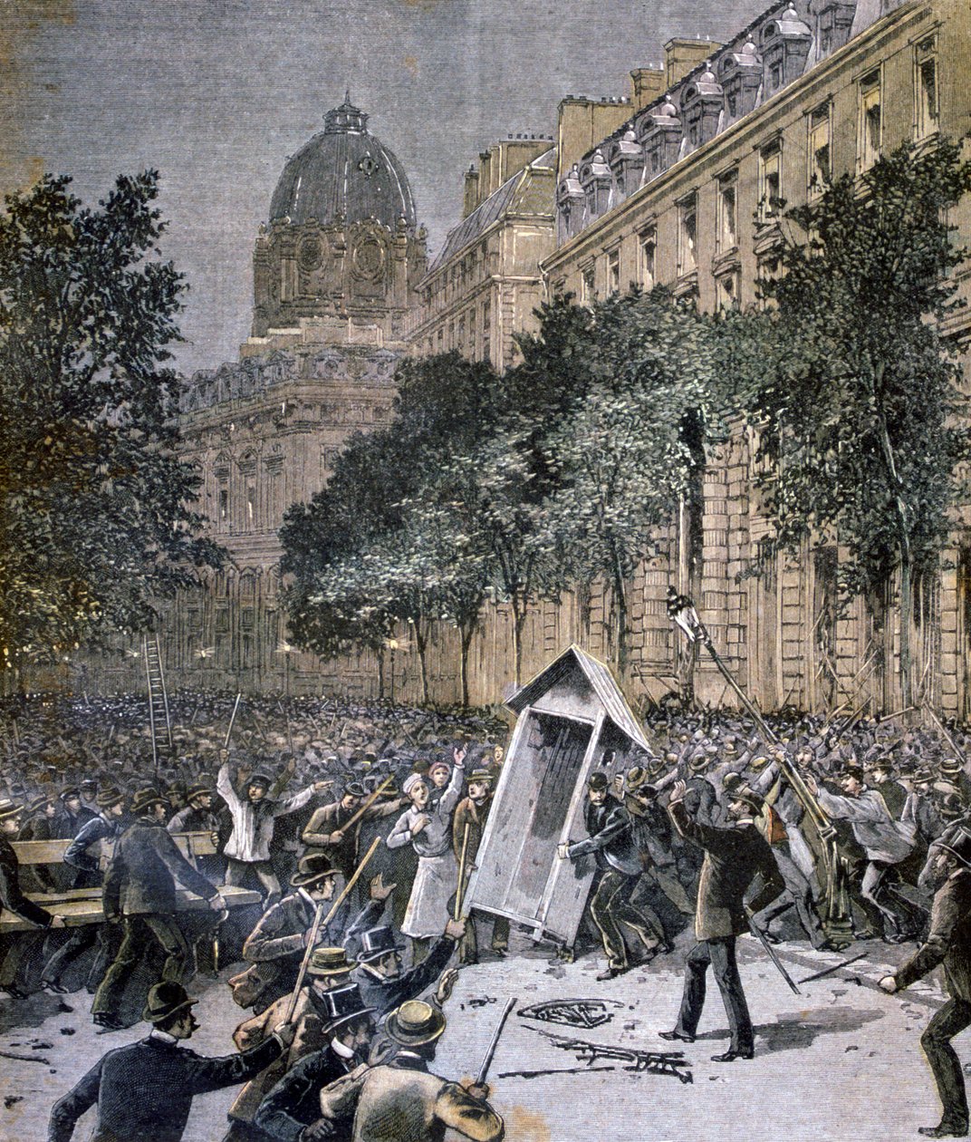 Opprør i Paris, 1893 av Unbekannt