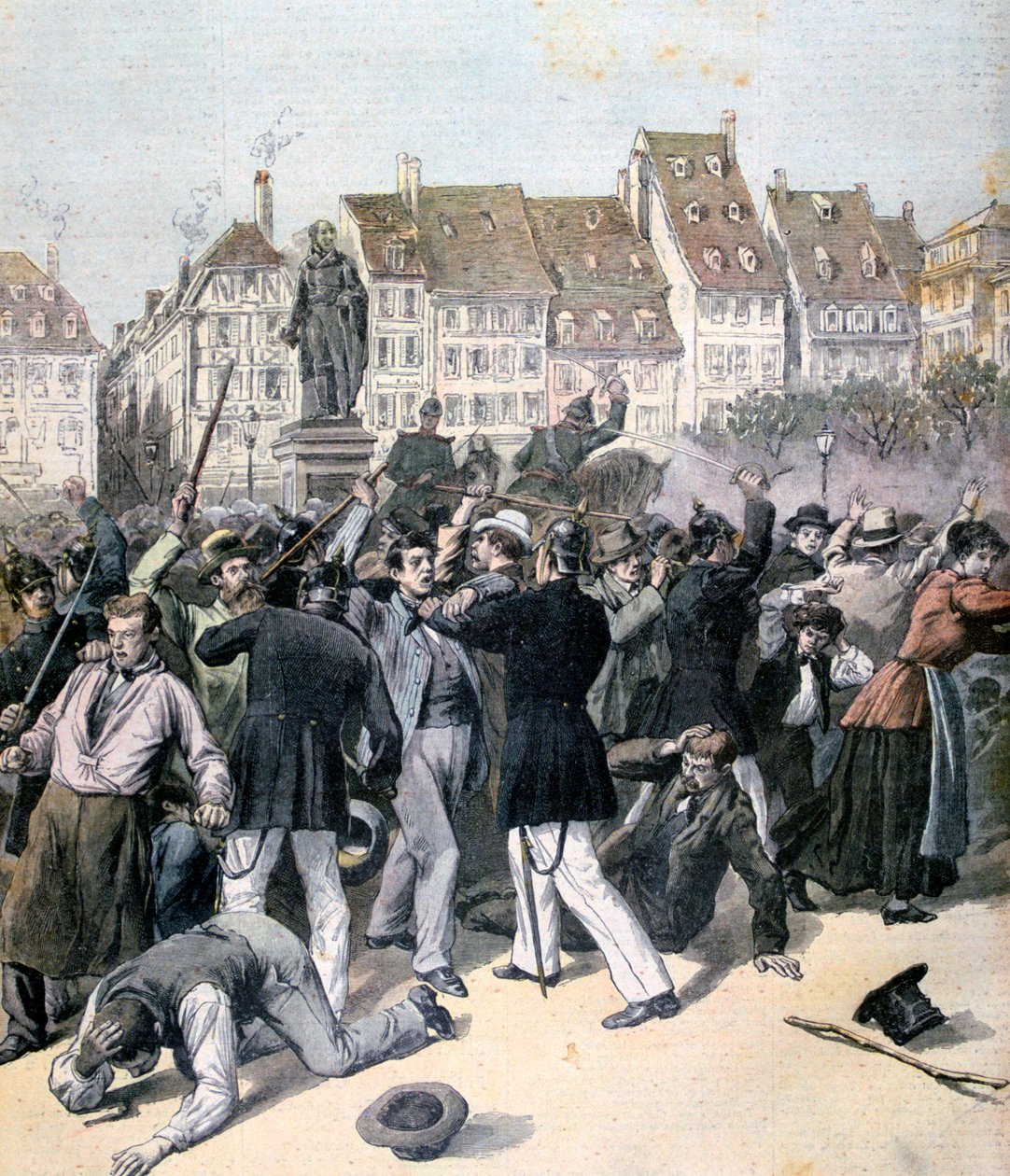 Opprør på Place Kléber, Strasbourg, 1893 av Unbekannt
