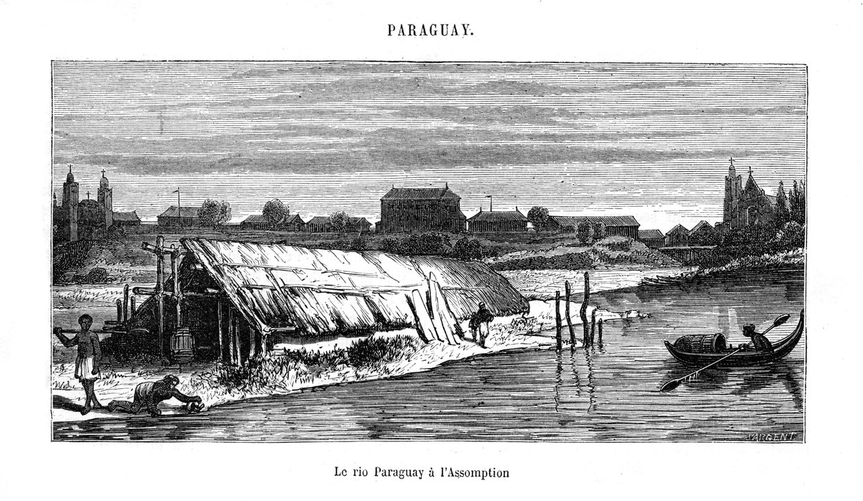 Elven Paraguay, Sør-Amerika, 1800-tallet av Unbekannt