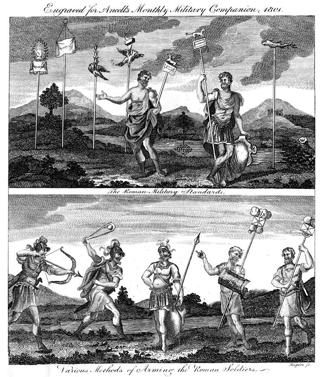 Romerske soldater, 1801 av Unbekannt