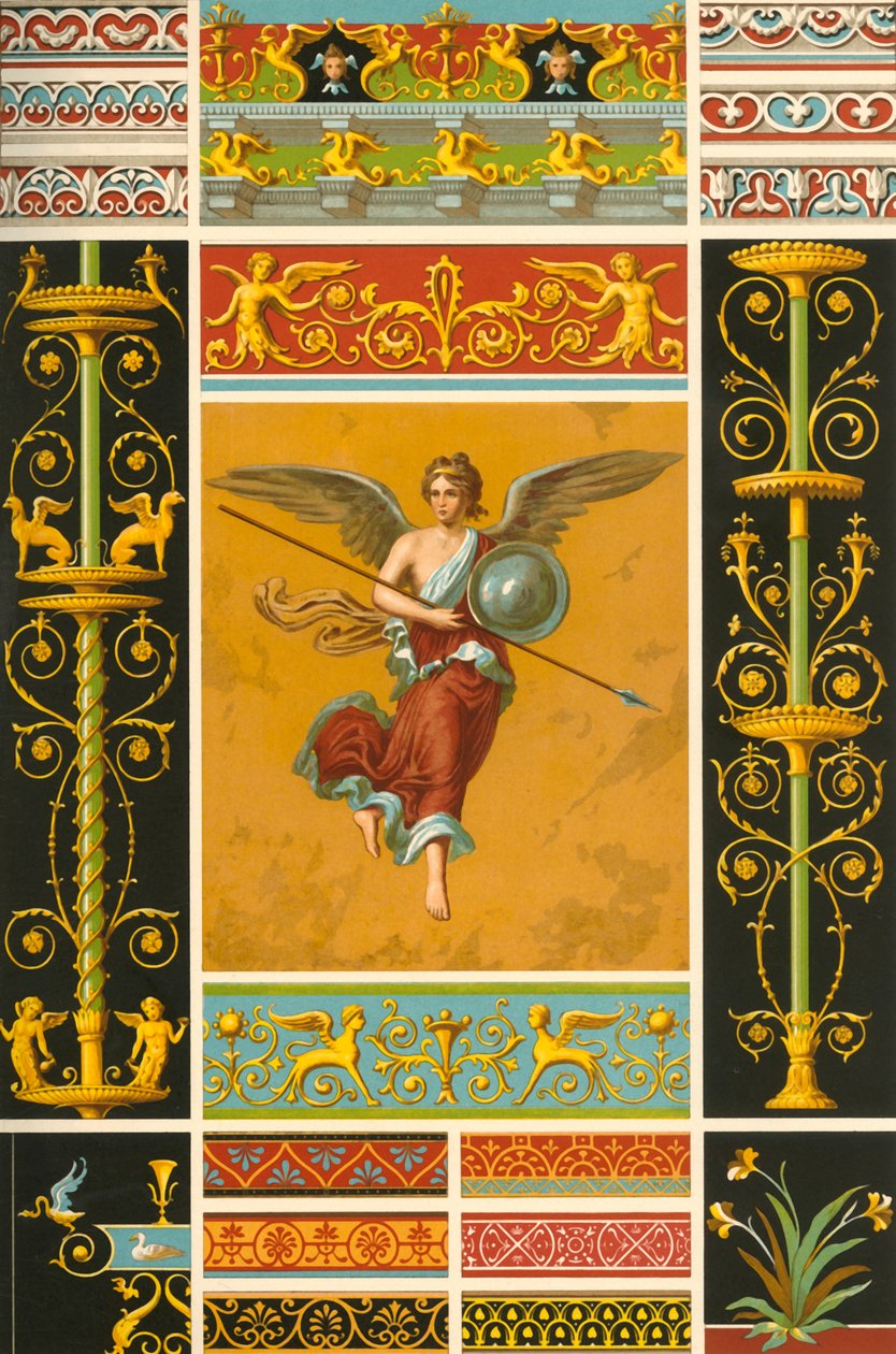 Romersk veggmaleri og polykrome basrelieffer, 1898. av Unbekannt