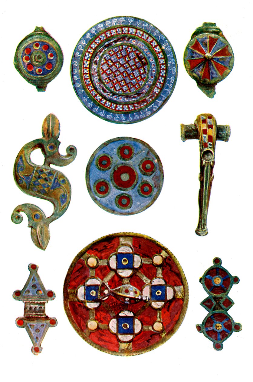 Romano-britiske emaljerte ornamenter, 1.- 2. århundre e.Kr av Unbekannt