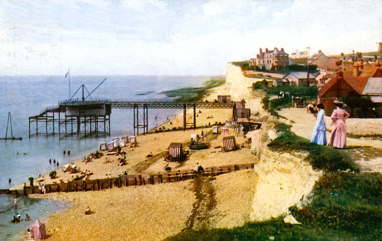 Rottingdean-stranden, East Sussex, vestover, ca. 1900-1920-tallet av Unbekannt