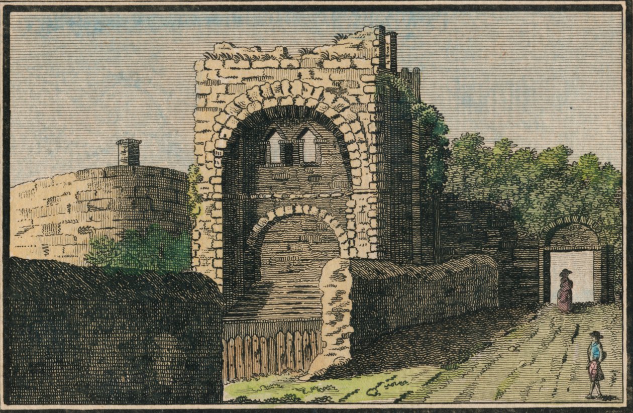 Rougemond Castle i Exeter, 1700-tallet av Unbekannt