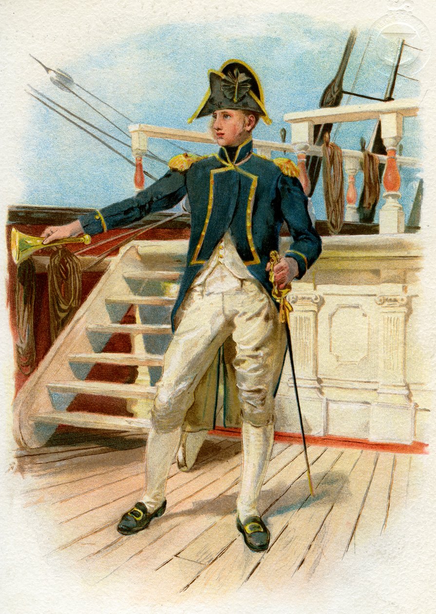 Royal Navy Post Captain, 1700-tallet c1890-c1893 av Unbekannt