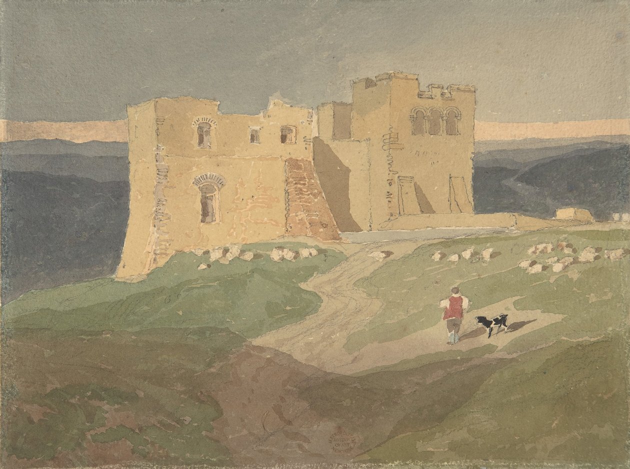 Ødelagt slott, 1802-42. av Unbekannt