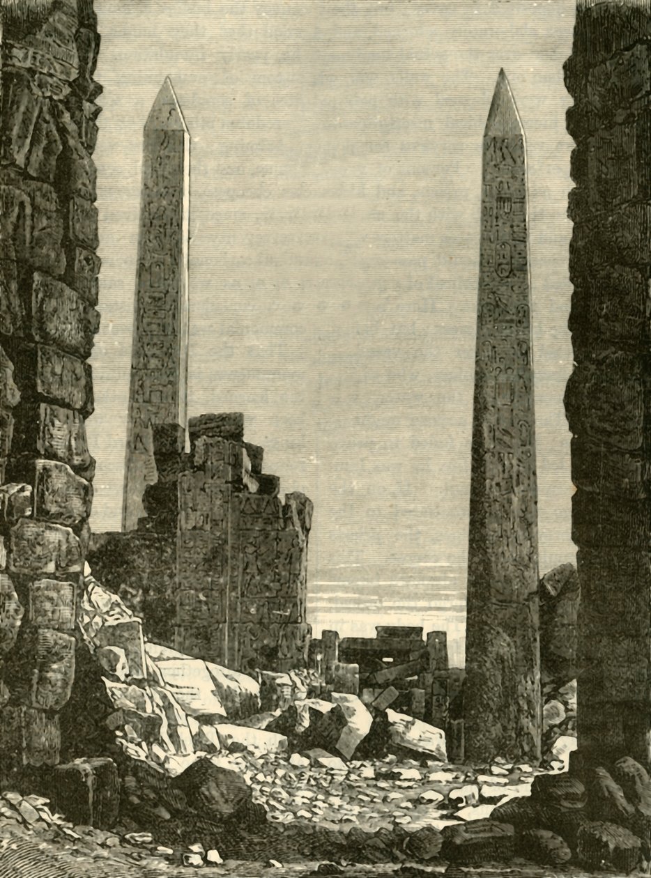 Ruiner ved Karnak, 1890. av Unbekannt