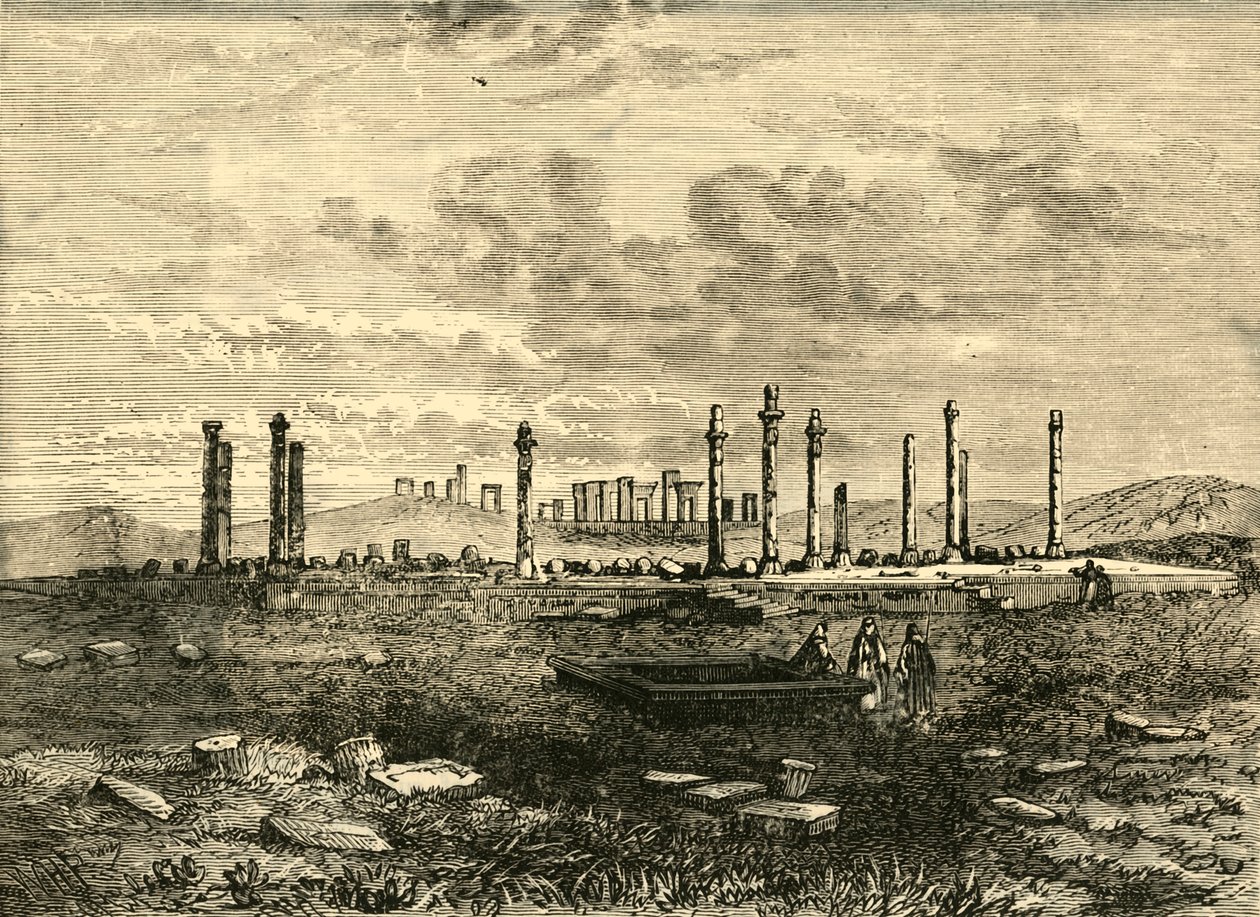 Ruiner ved Persepolis, 1890. av Unbekannt