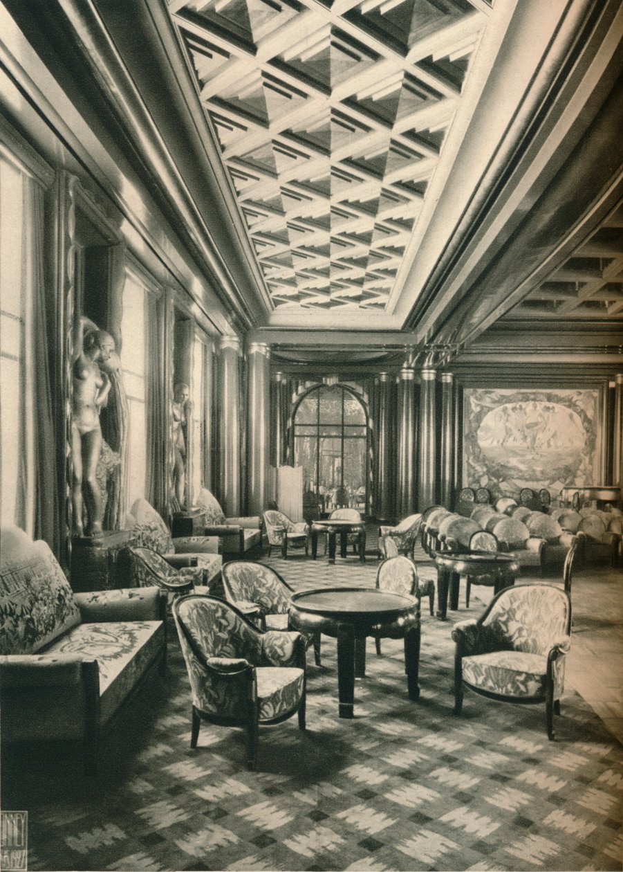 S. S Ile de France, Grand Salon, c1927 av Unbekannt