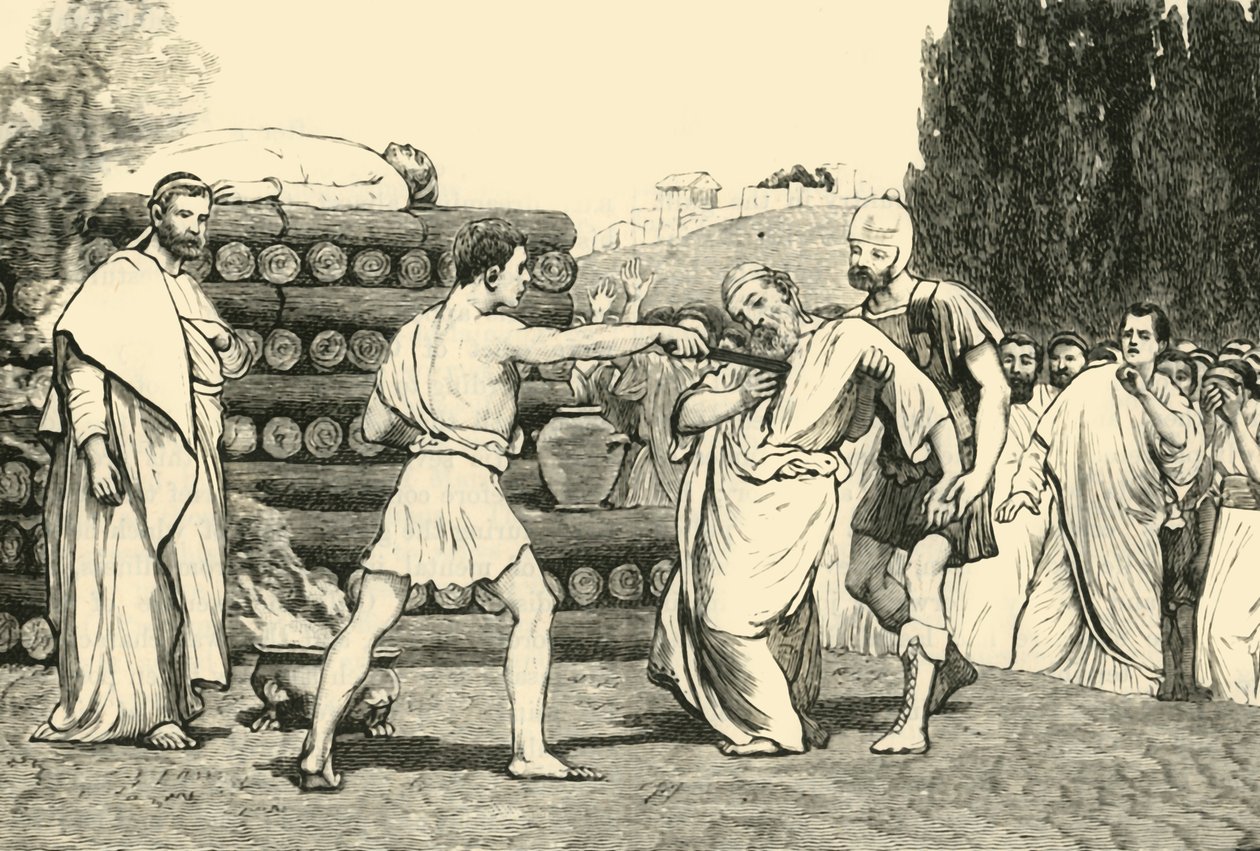 Sacrifice of Scaevola, 1890. av Unbekannt