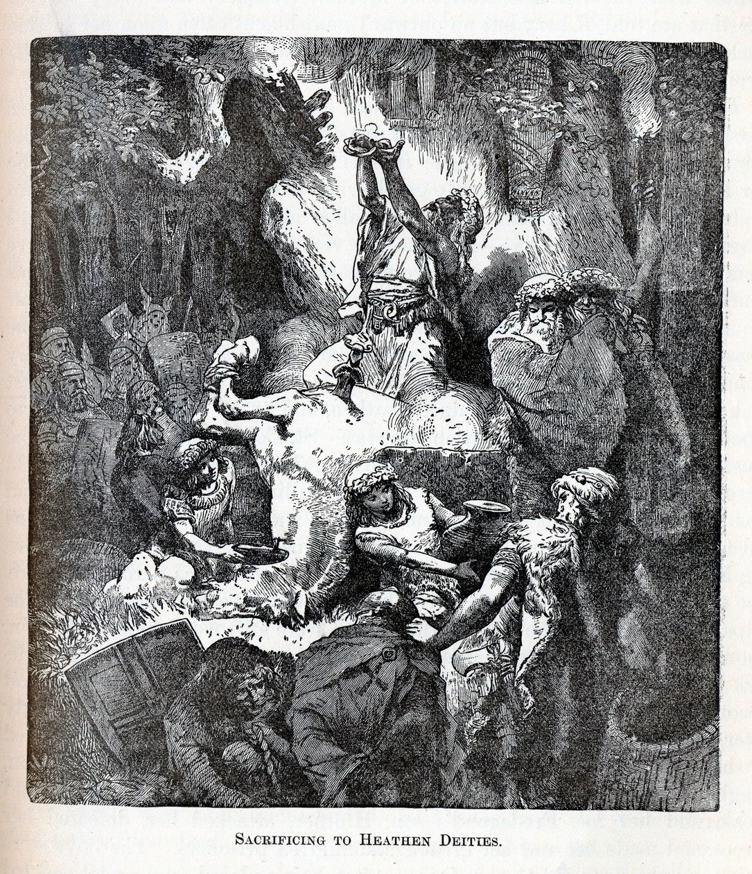 Ofring til hedenske guder, 1882 av Unbekannt