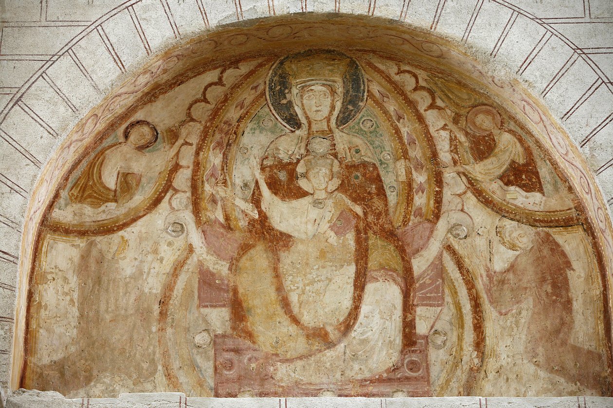Saint-Savin klostertympanum: Jomfru og barn, Saint-Savin-sur-Gartempe, Frankrike av Unbekannt