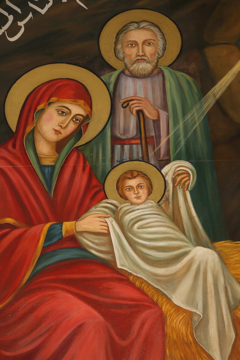 Saint Anthony koptisk kirke fødselsmaleri, Jerusalem, Israel av Unbekannt