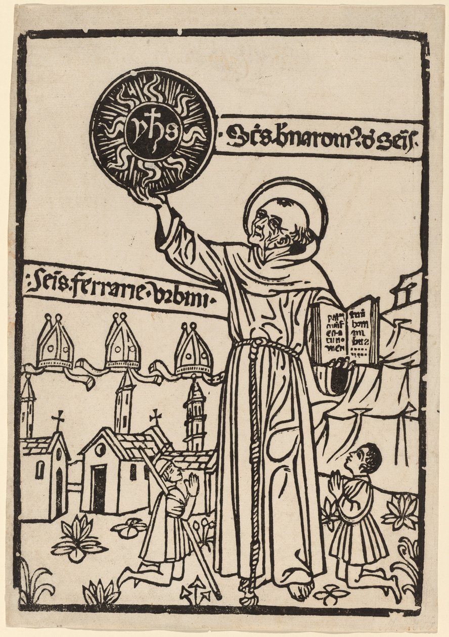 Saint Bernardino av Siena, 14701480. av Unbekannt