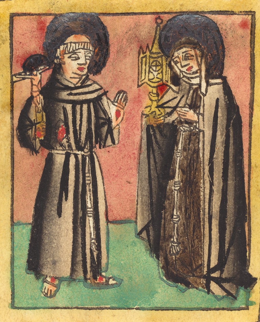 Saint Francis og Saint Clara, 14501470. av Unbekannt