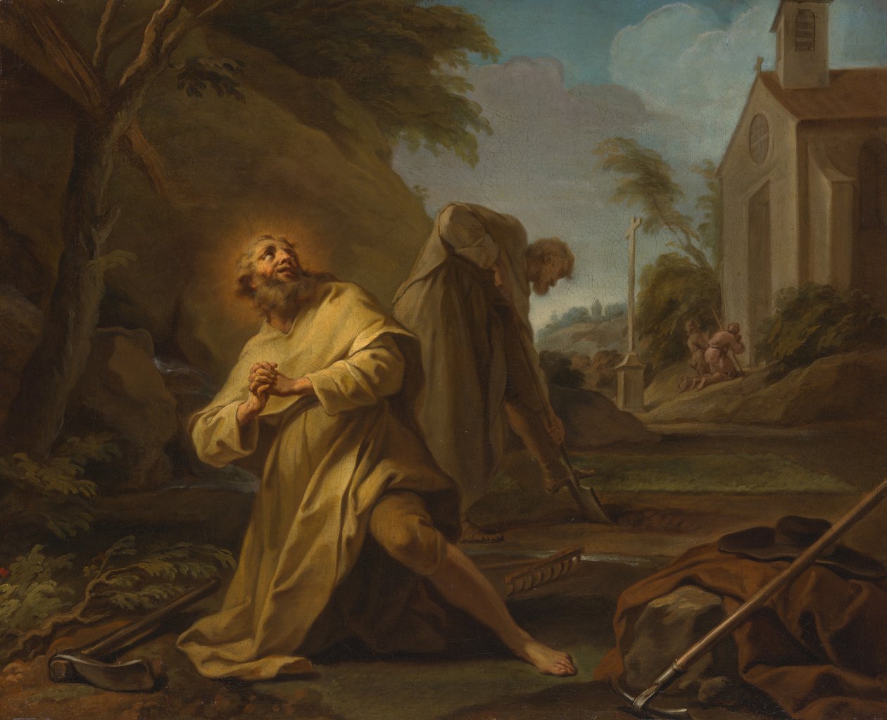 Saint Hymer in Solitude, ca. 1735. av Unbekannt