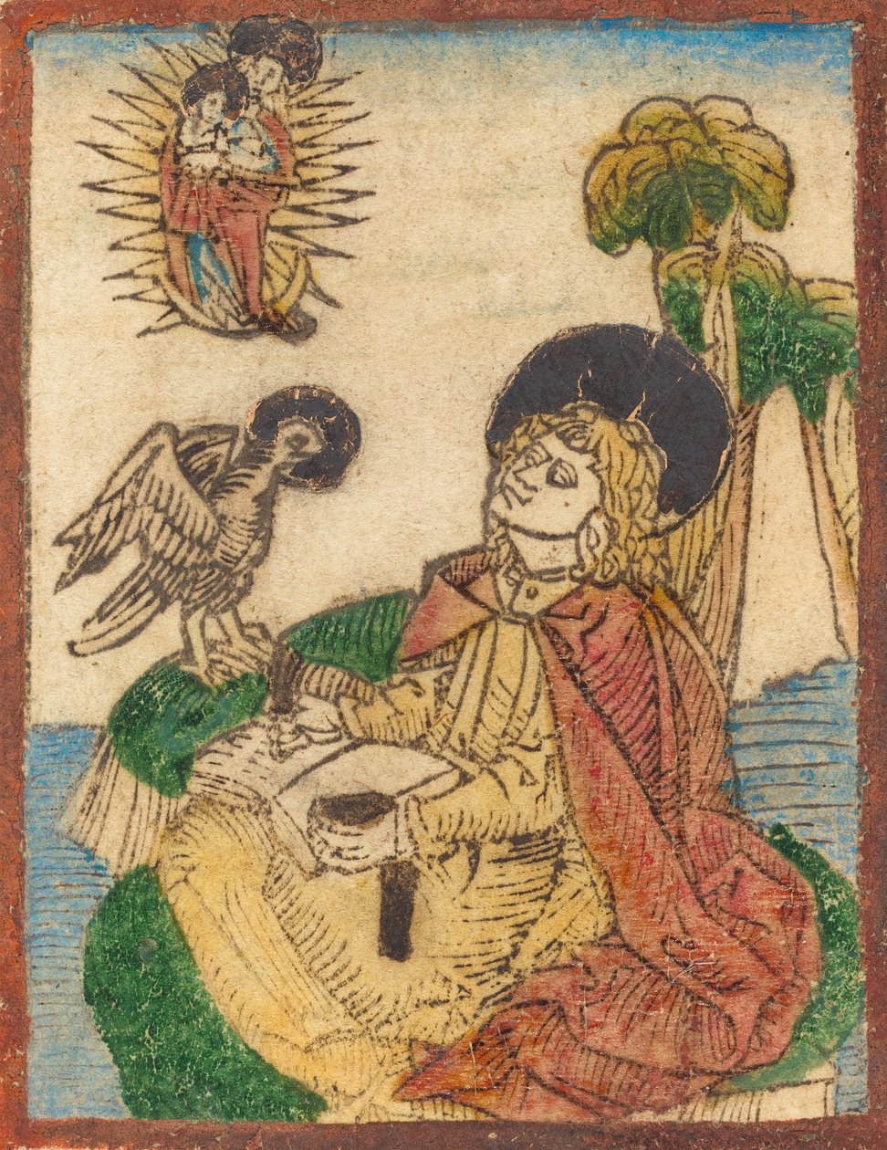 Saint John på øya Patmos, 14801490. av Unbekannt