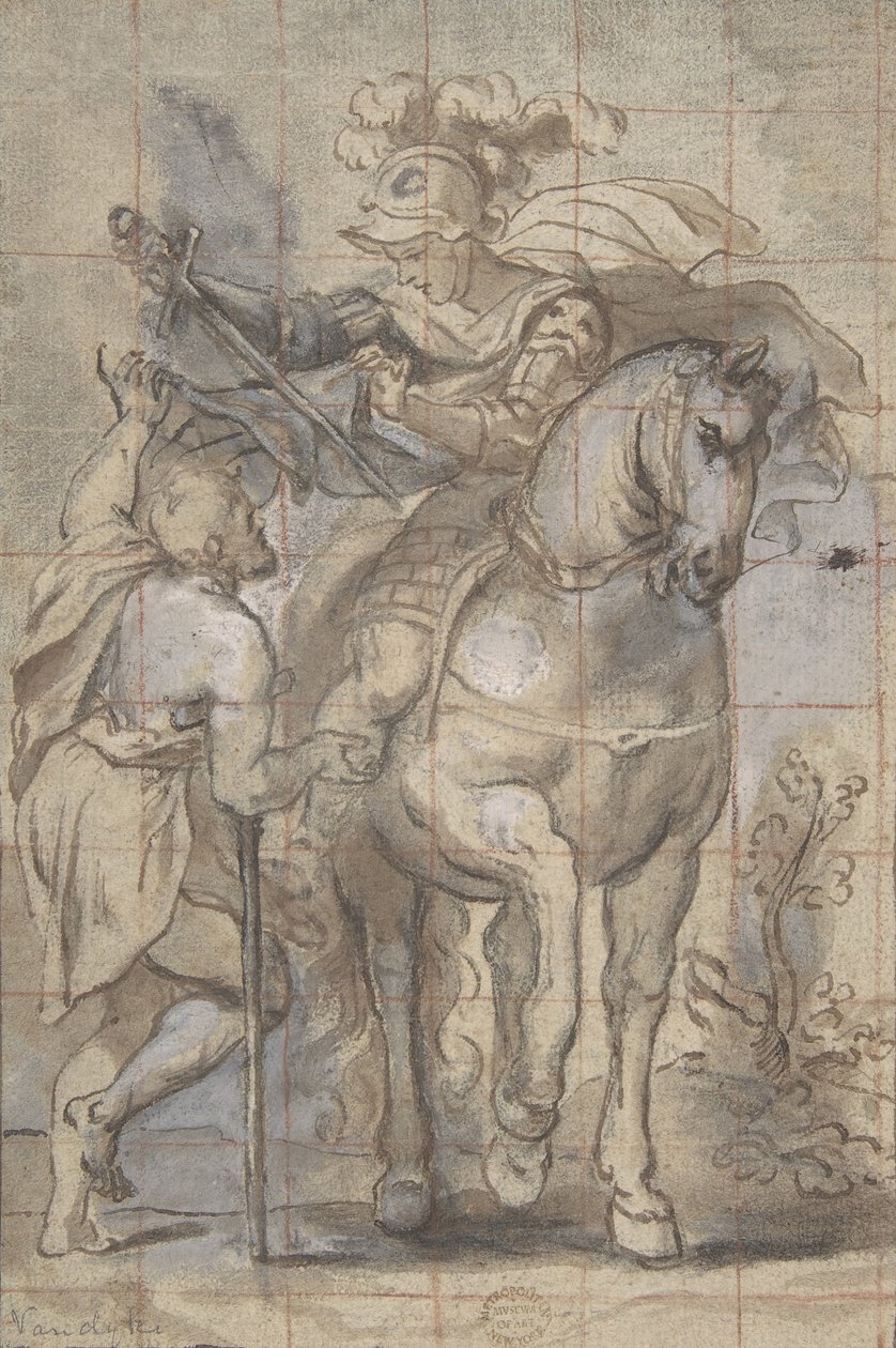 Saint Martin and the Beggar, 1600-tallet. av Unbekannt