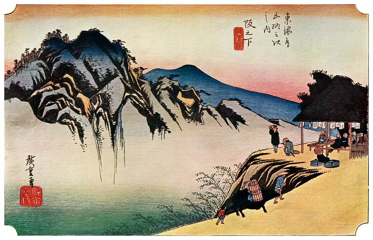 Sakanoshita: The Throwing-Away-the-Brush Peak, 1830-tallet 1925 av Unbekannt