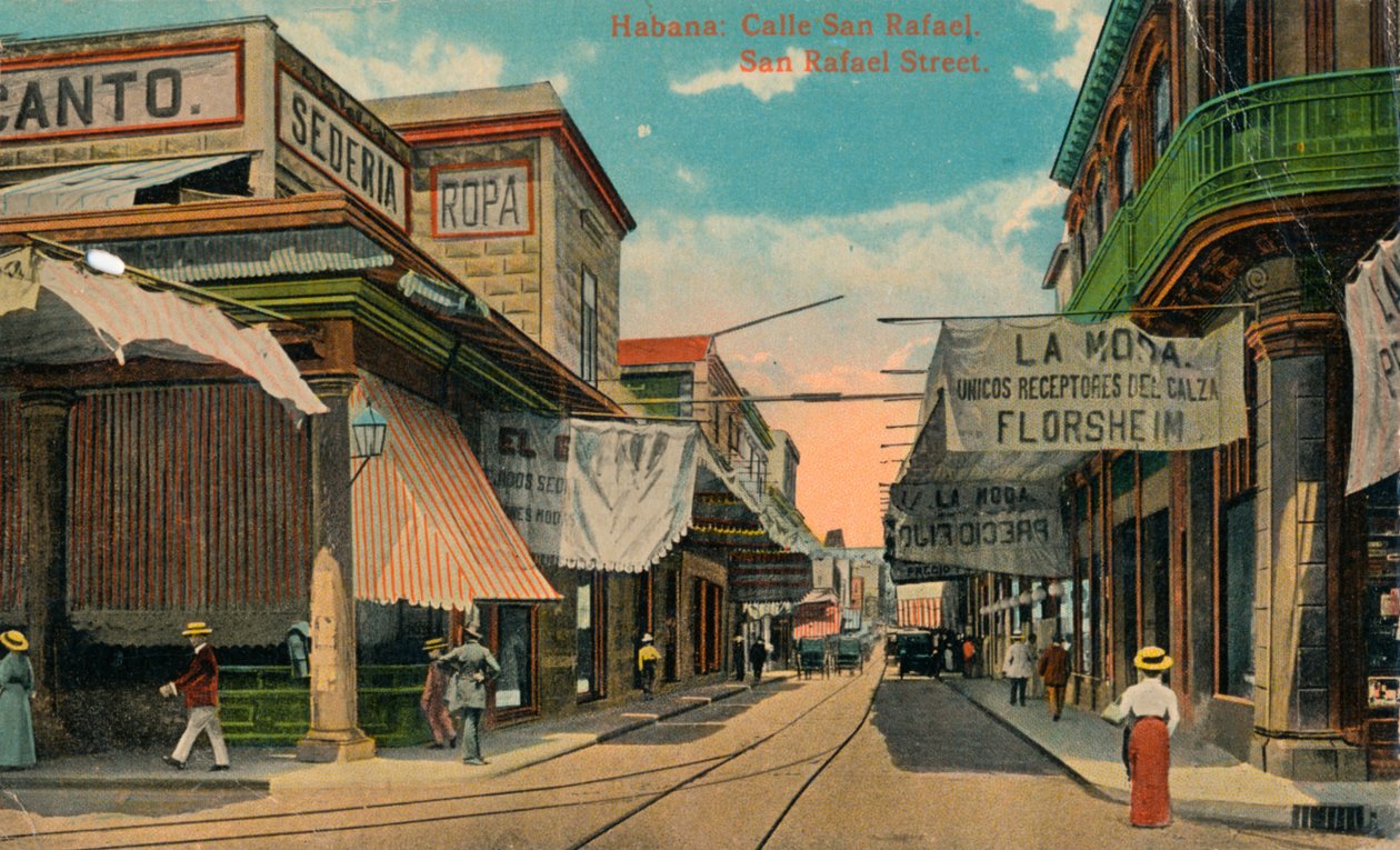 San Rafael Street, Havana, Cuba, c1910 av Unbekannt