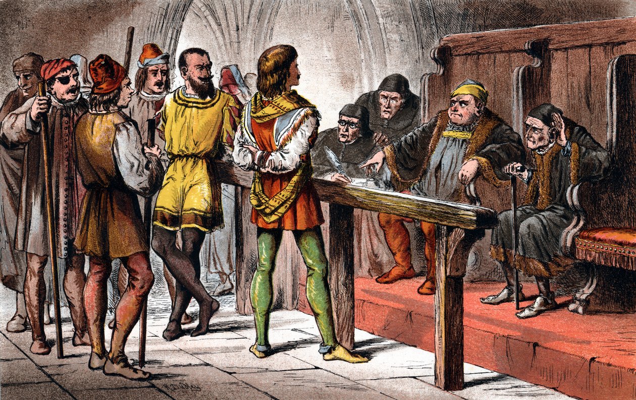 Scene fra Shakespeares Much Ado about Nothing, 1856-1858 av Unbekannt