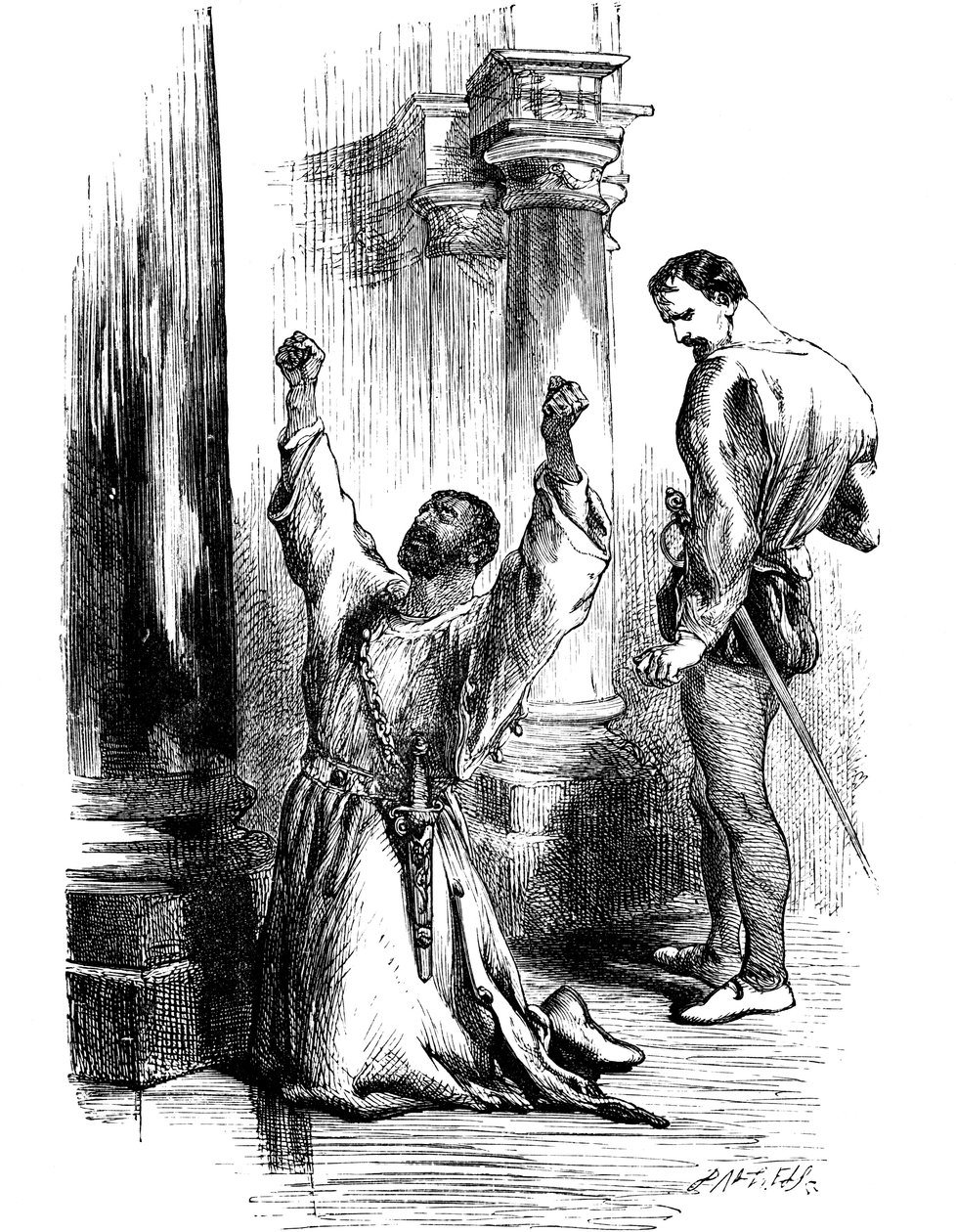 Scene fra Shakespeares Othello, 1800-tallet av Unbekannt