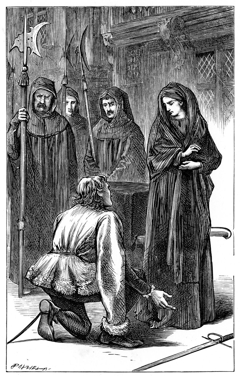Scene fra Shakespeares Richard III, 1591 c1870 av Unbekannt