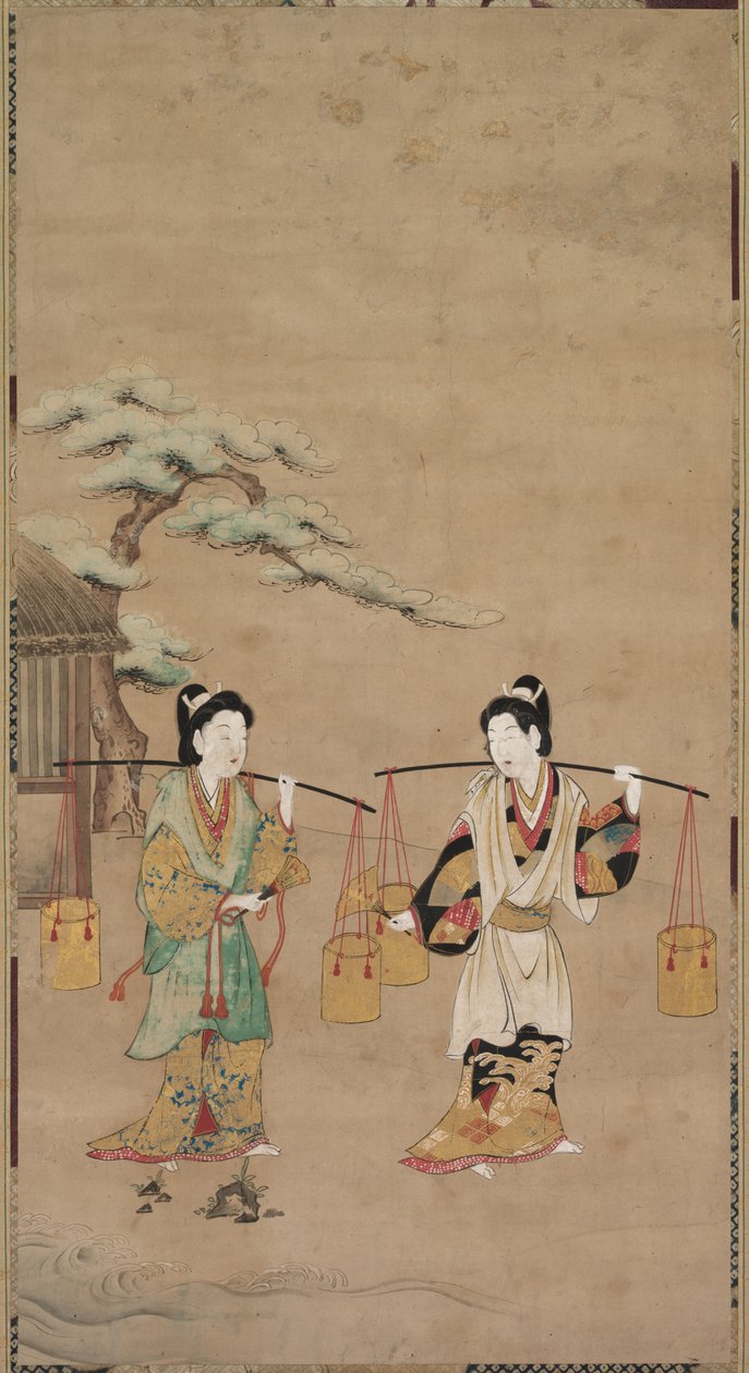 Scene fra et Noh Play, tidlig på 1700-tallet. av Unbekannt