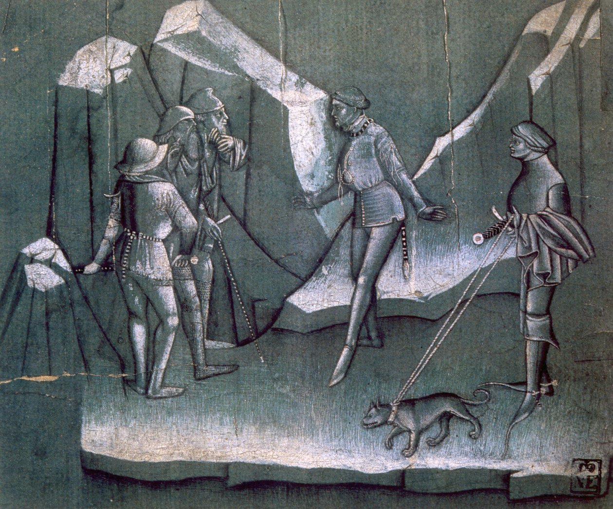 Scene fra en historie om ridderlighet, c1400 av Unbekannt