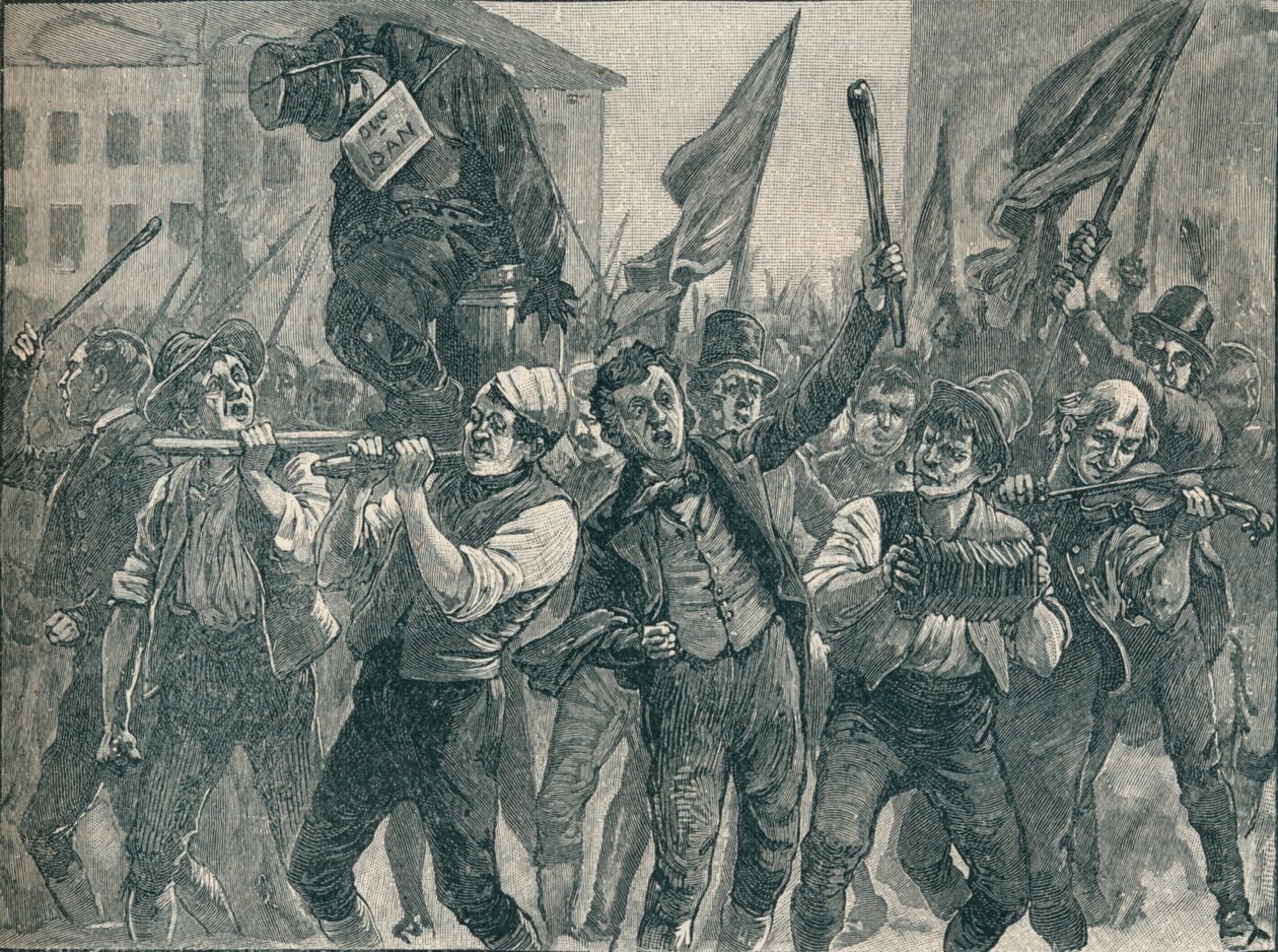 Scene i Belfast-opptøyene, 1800-tallet 1906. av Unbekannt
