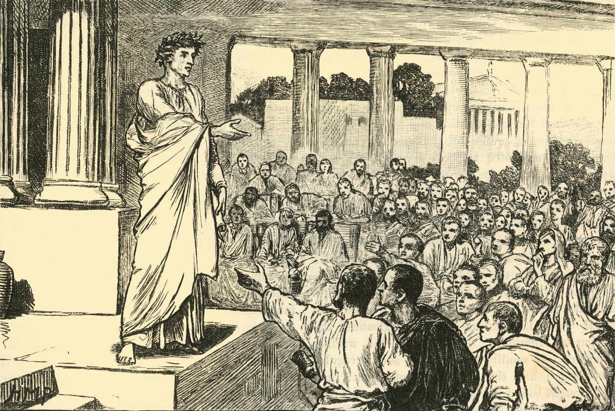Scipios appell til folket, 1890. av Unbekannt