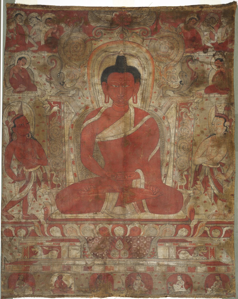 Sittende Amitabha med ledsagere, ca. 1100-tallet. av Unbekannt