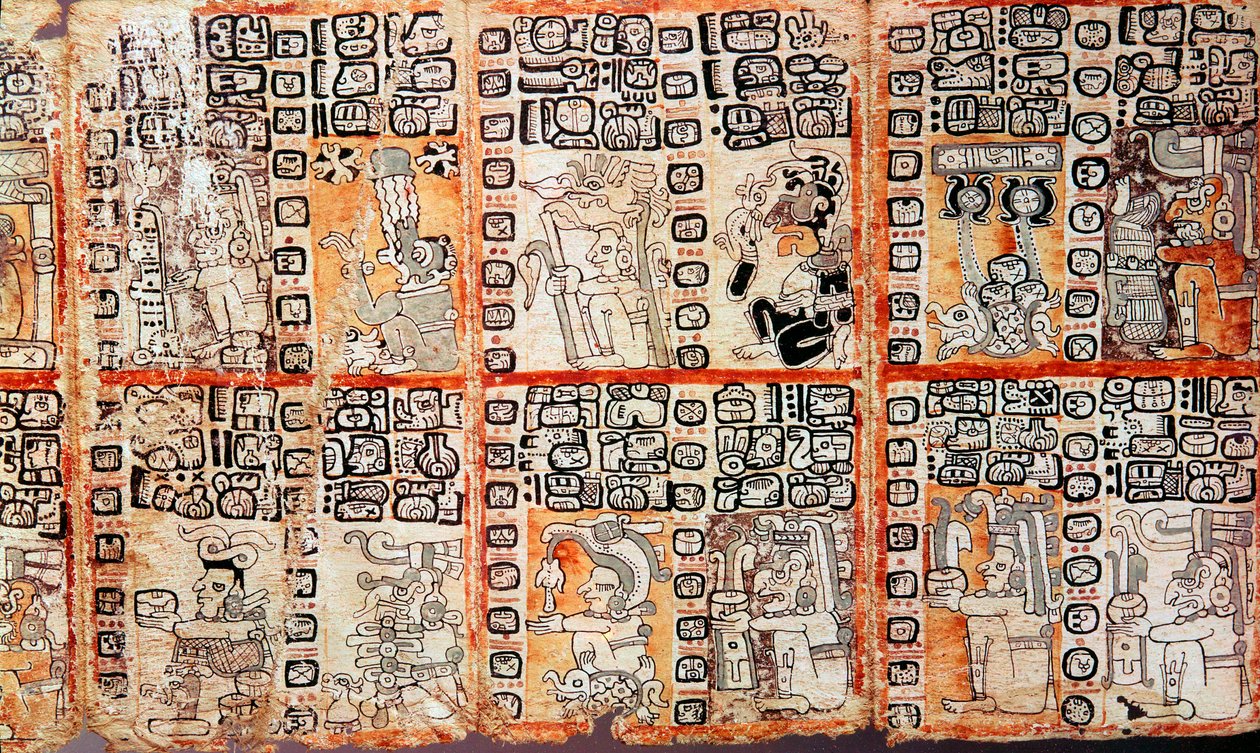Utsnitt fra Maya Troano Codex, 1400-tallet av Unbekannt