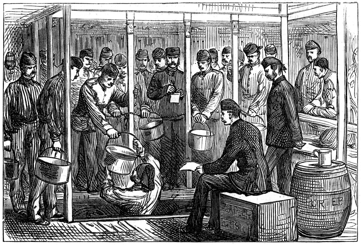 Tjener portør på et troppeskip, 1878 av Unbekannt