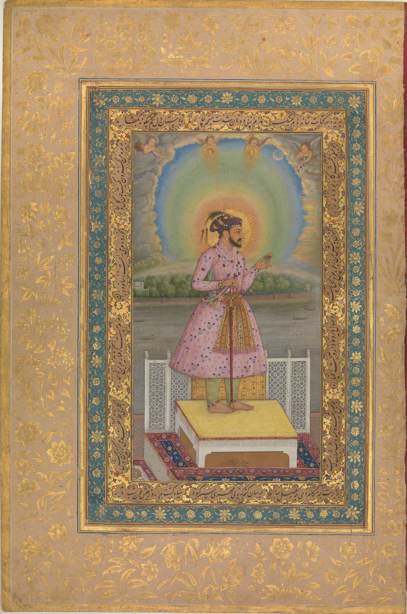 Shah Jahan på en terrasse, 1627. av Unbekannt