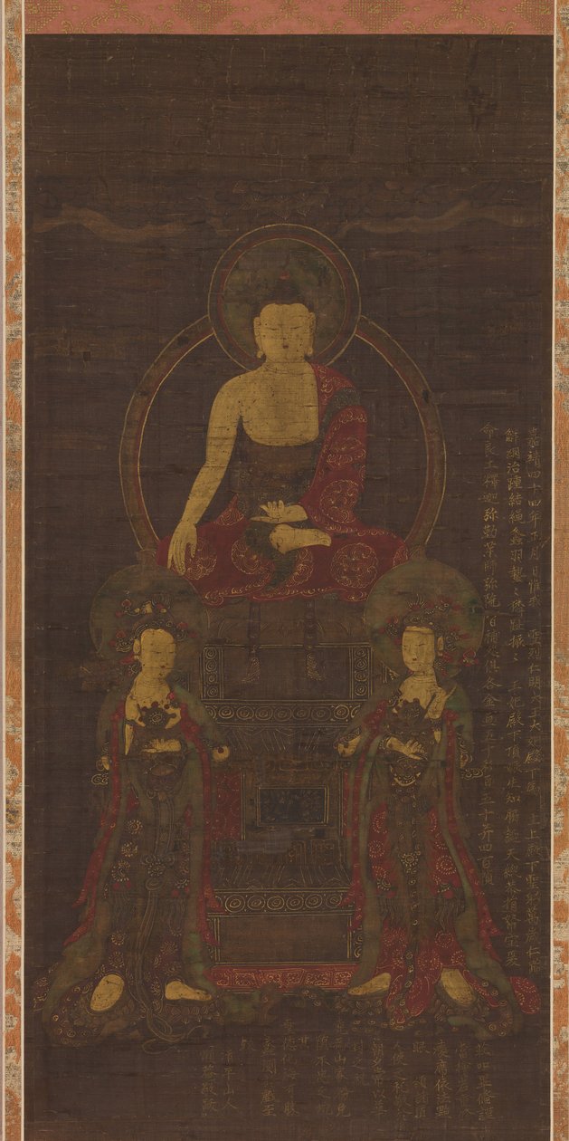 Shakyamuni triade, av Unbekannt