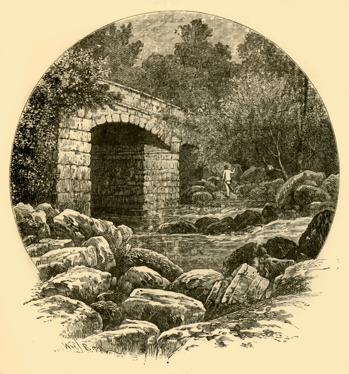 Shaugh Bridge, 1898. av Unbekannt