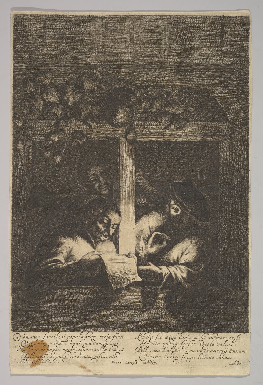 Sangere ved vinduet, 1610-85. av Unbekannt