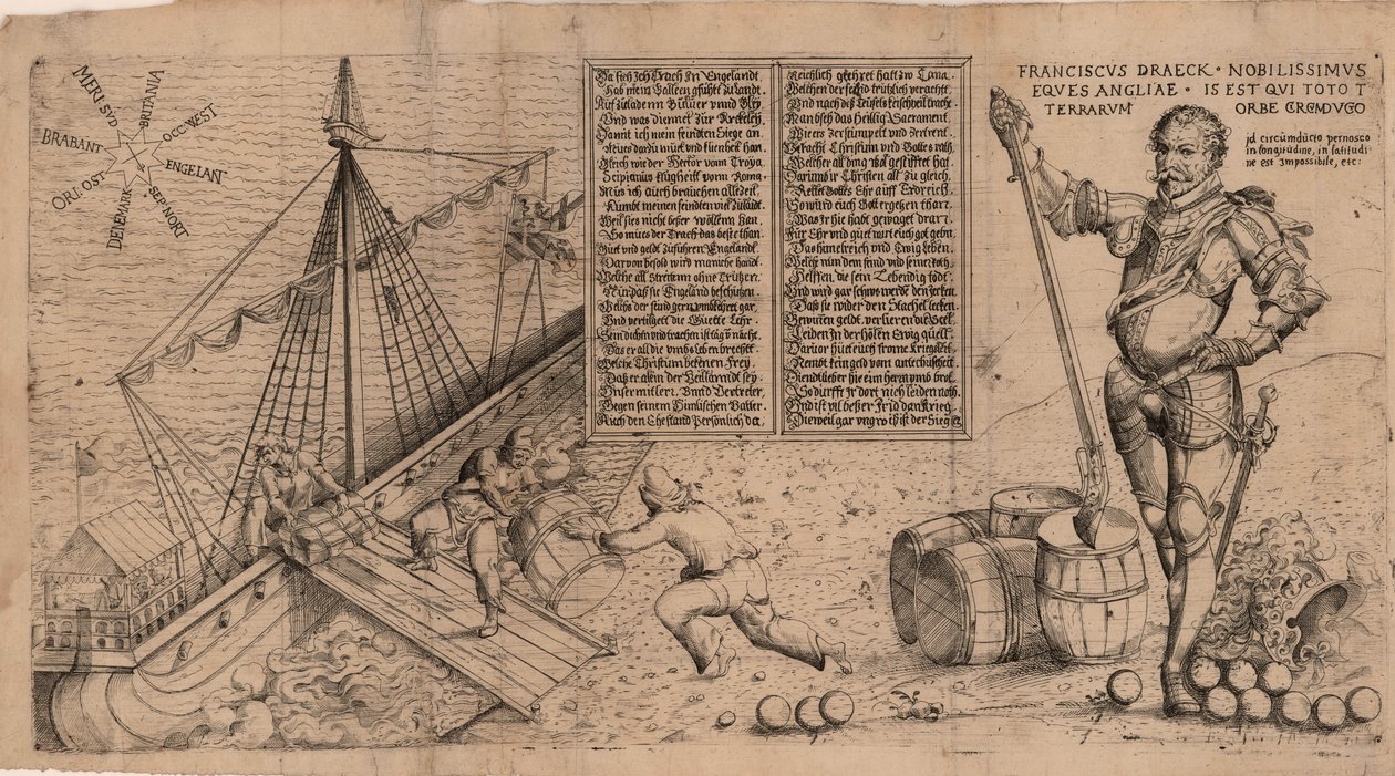 Sir Francis Drake, ca 1588. av Unbekannt