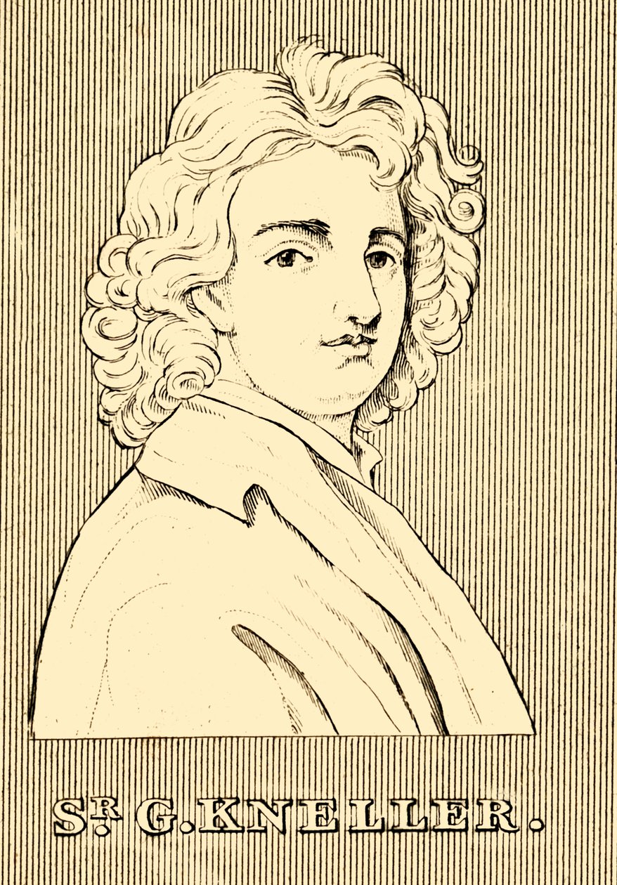 Sir. G. Kneller, 1646-1723, 1830. av Unbekannt