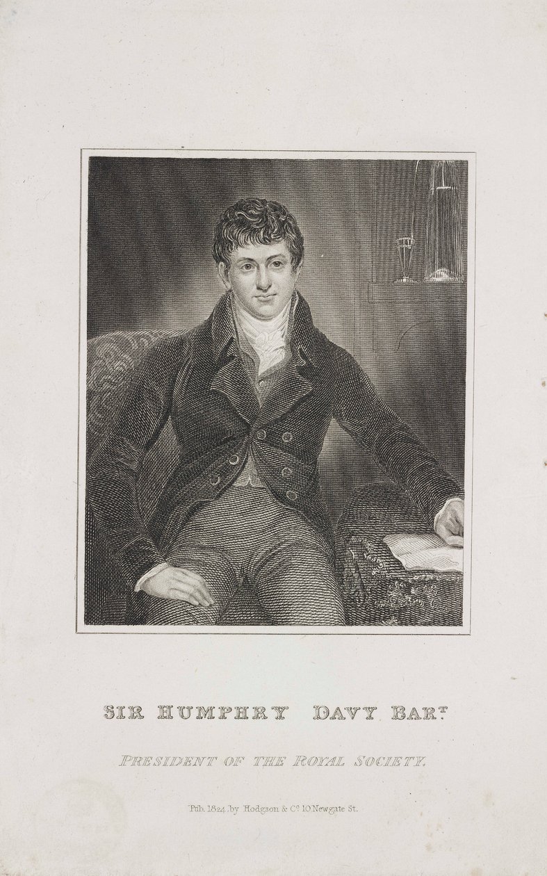 Sir Humphry Davy, engelsk kjemiker, ca 1824 av Unbekannt