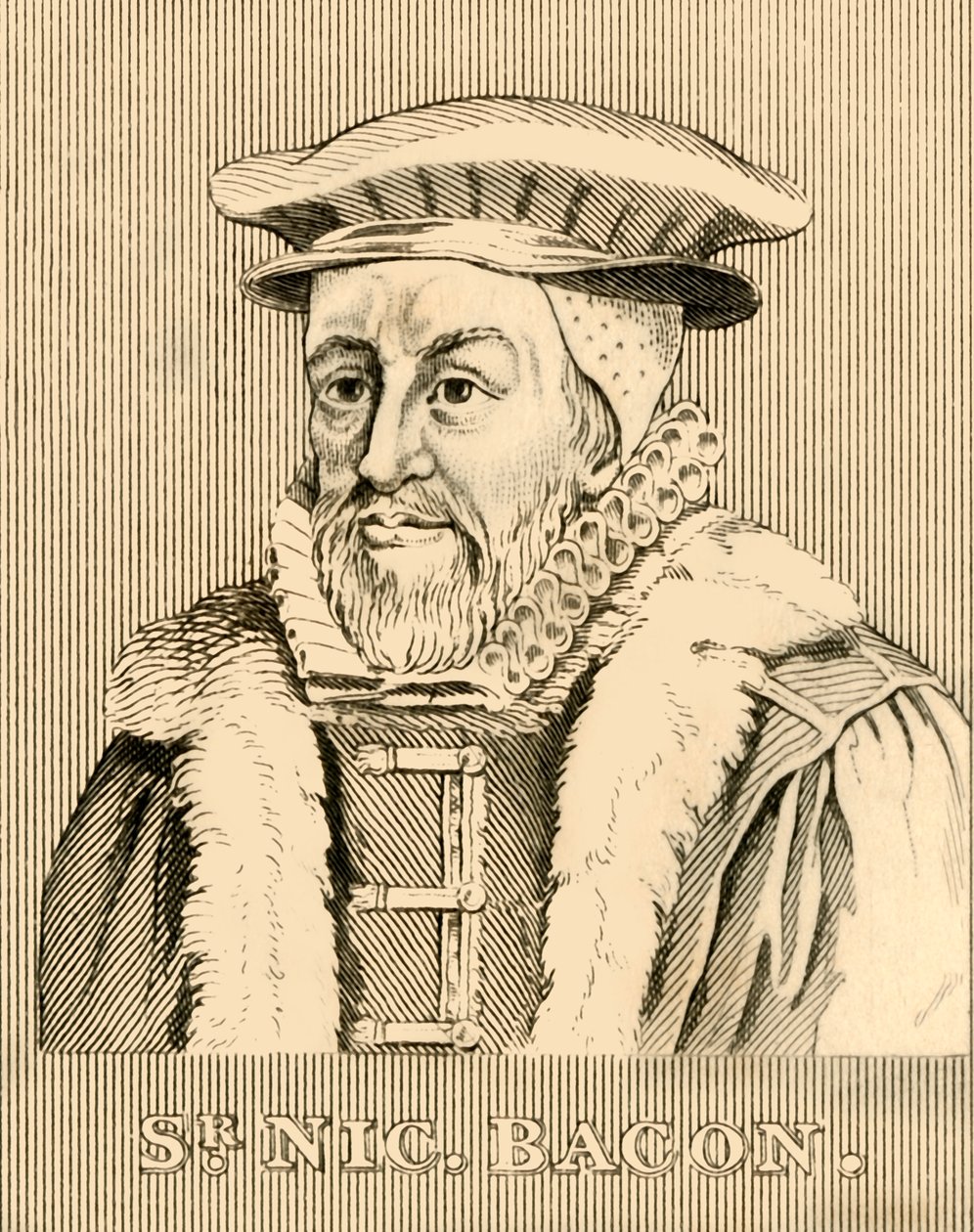 Sir Nicholas Bacon, 1510-1579, 1830. av Unbekannt