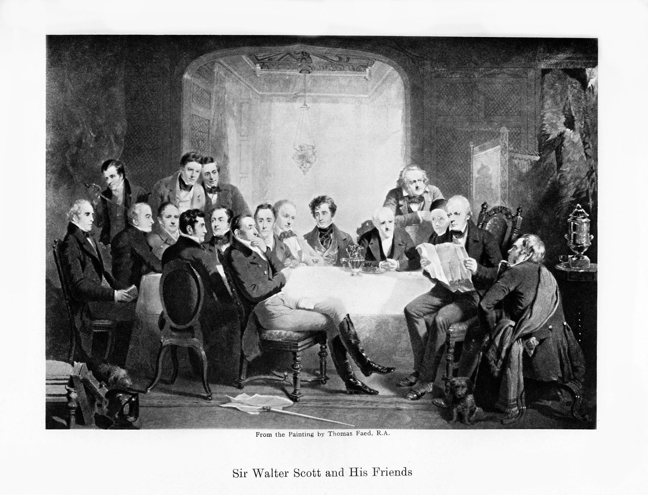 Sir Walter Scott og vennene hans, c1849 av Unbekannt