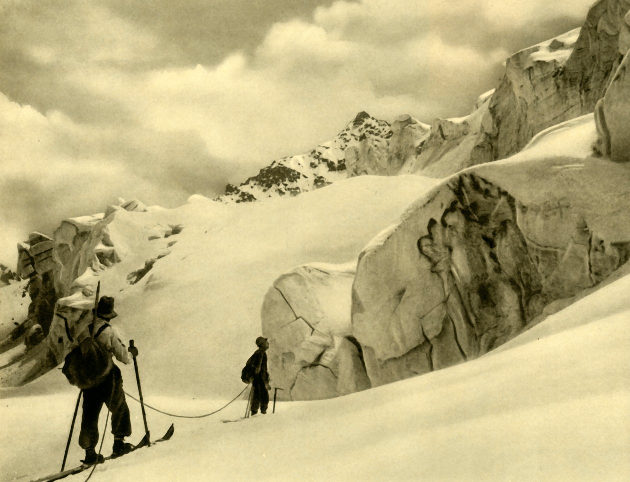 Ski på Silvretta, Østerrike, c1935. av Unbekannt