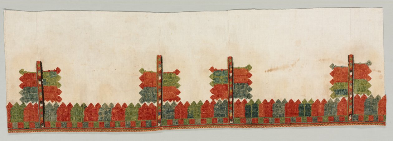 Skjørtkant og erme, 1700-tallet. av Unbekannt