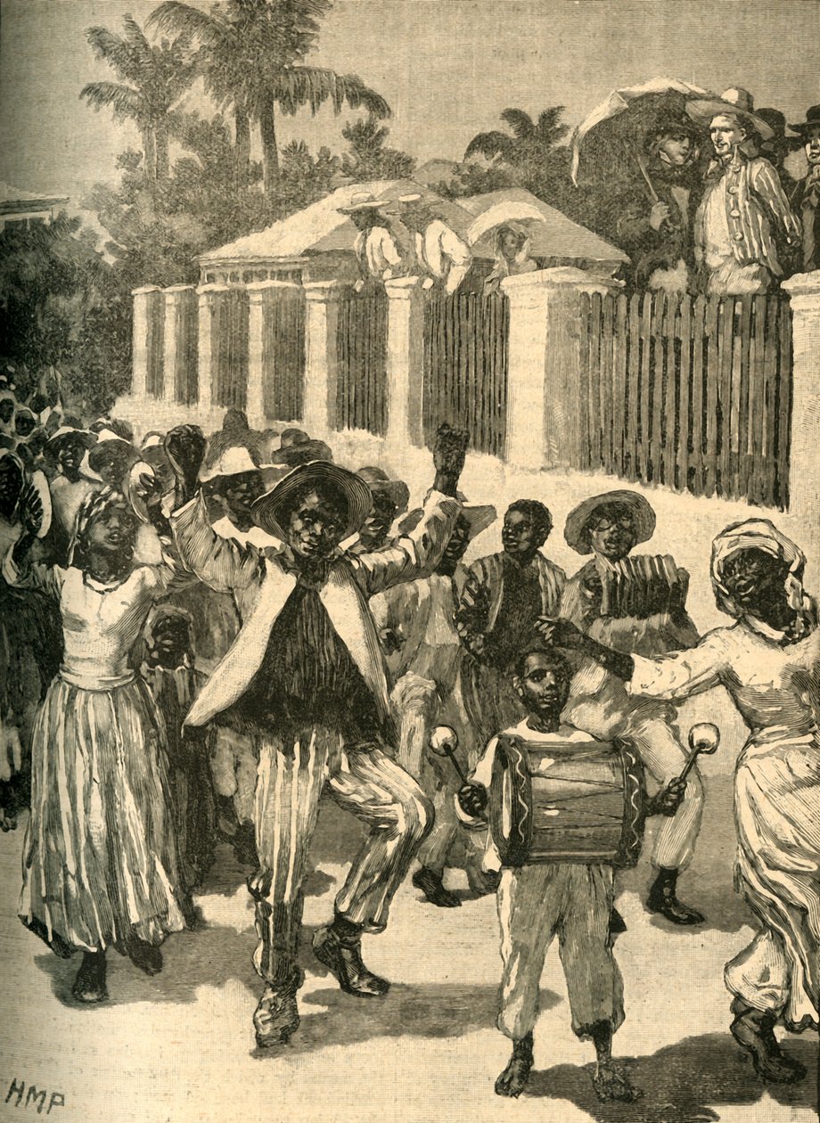 Slaverifrigjøringsfestival i Barbados, c1834 c1890. av Unbekannt
