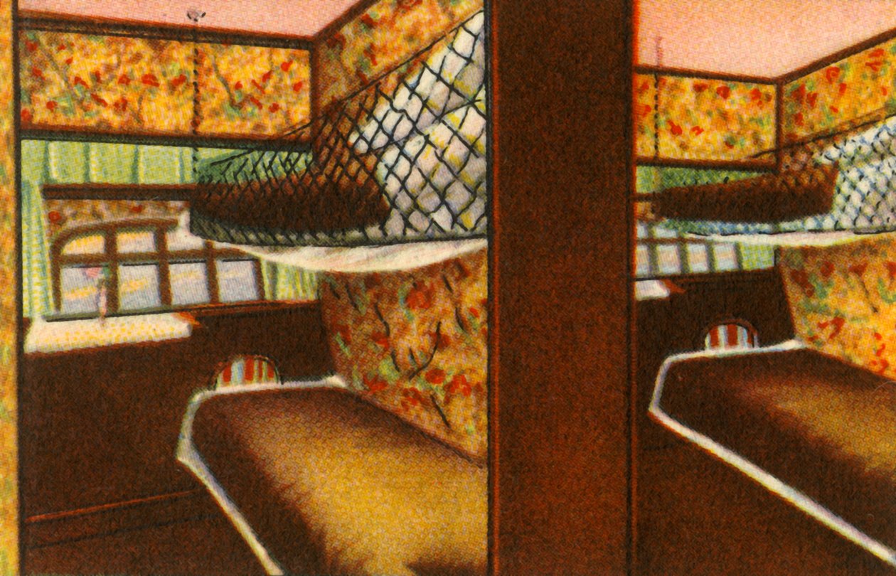 Soveplass om bord på en zeppelin, 1932. av Unbekannt