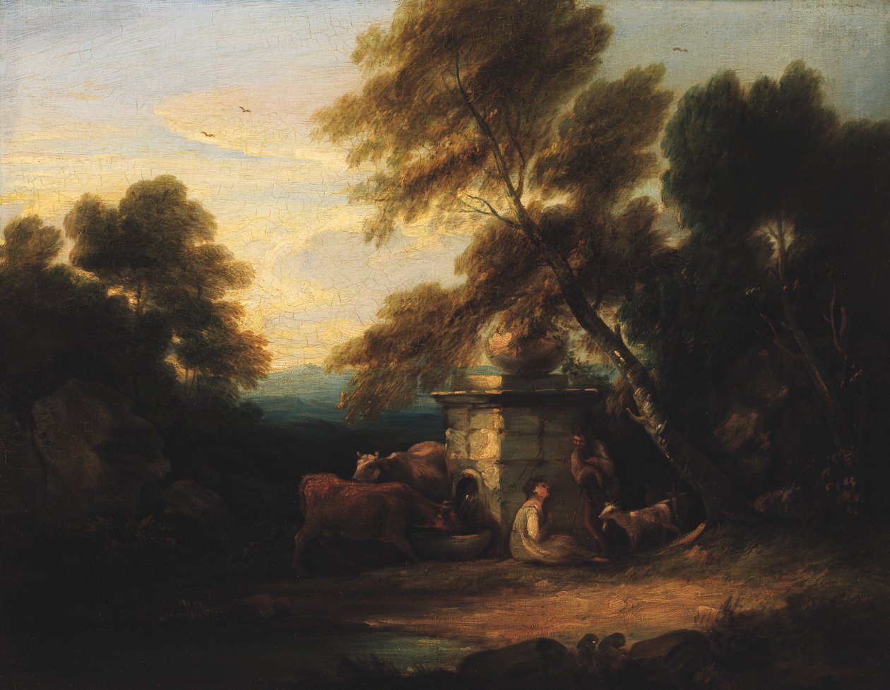 Lite landskap, ca. 1750-1800. av Unbekannt