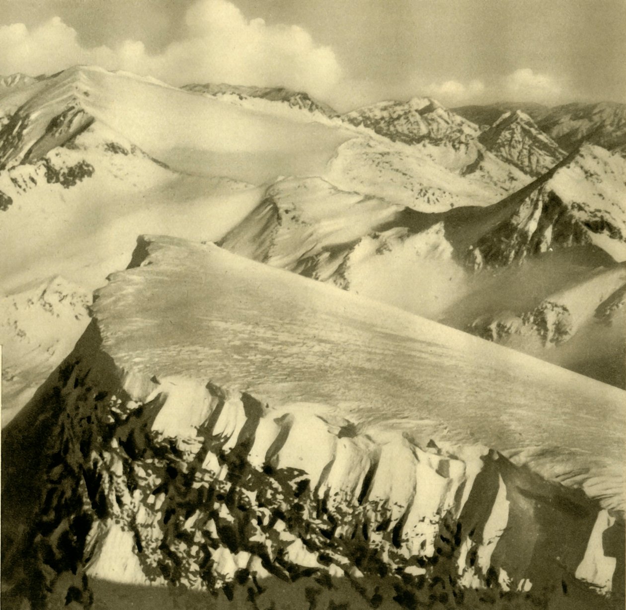 Snødekte fjell, Bad Hofgastein, Østerrike, c1935. av Unbekannt