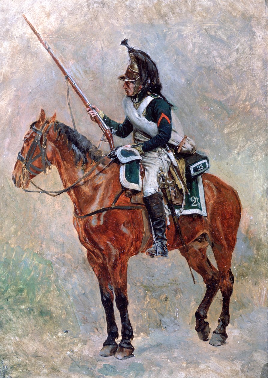 Soldat til hest, 1800-tallet av Unbekannt